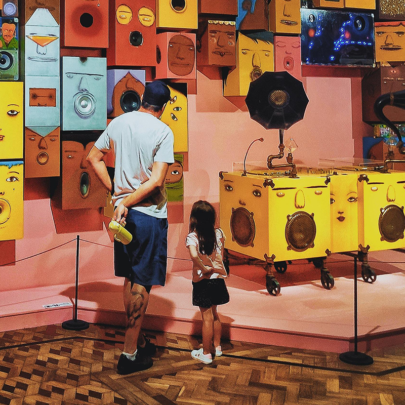 Father Daughter at Art Museum